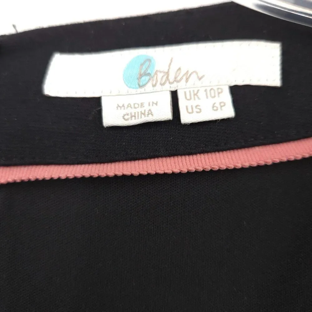 Boden Nellie knit ponte dress Size 6p black & gray stretch 3/4 sleeve‎ career - Picture 6 of 10